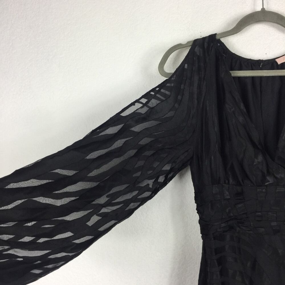 NWT Anthropologie Hutch Jac Maxi Dress Size 0 Black Zebra Burnout Whimsigoth - Picture 8 of 15
